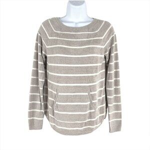 Barefoot Dreams CozyChic Ultra Lite Raglan Pullover Striped‎ Women's XS